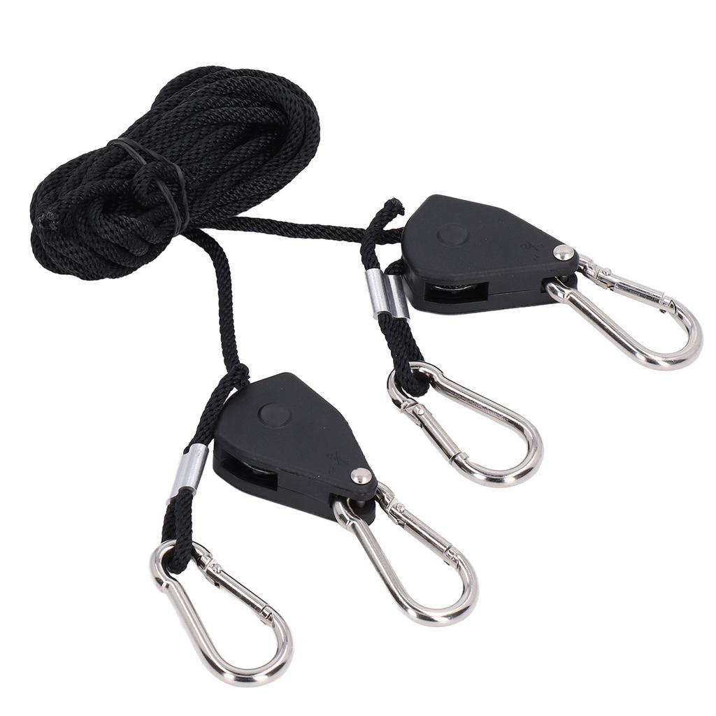 2шт 1/8 дюйма подвеска для светильника для выращивания растений, регулируемая прочная подвеска с зажимом для веревки, высокопрочная подвеска для веревки