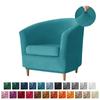 Velvet Tub Sofa Cover Stretch Soft Single Club Bath Sofa Chair Slipcover Bar Counter Armchair Covers with Seat Cover Home Hotel