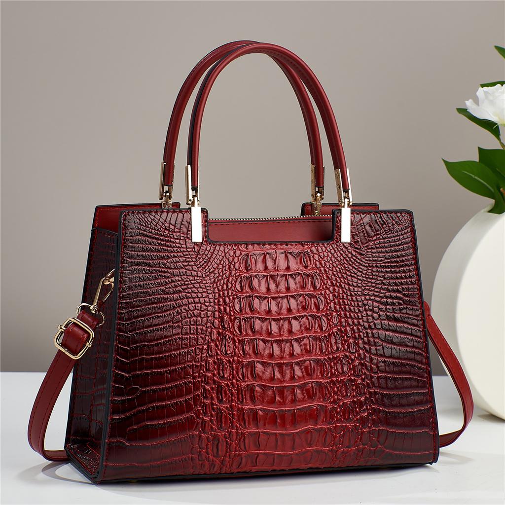 Women Handbag Shoulder Crocodile Pattern Handbag Large-capacity Women's Bag Shoulder Bag