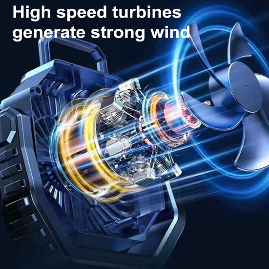 Camping Fan Rechargeable 20000mAh Battery Operated Portable Fan with LED Light Remote Control Power Bank Function 4-speed 270-degree Rotation Desk