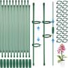 Опоры для растений, опоры для стеблей комнатных цветов с зажимами, колпачками, удлинительными трубками