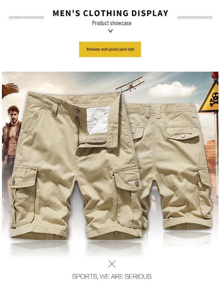 Men's 2021 Summer Multi-Pocket Washed Casual Shorts
