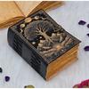 Celestial Tree of Life Journal Vintage Lock Diary with Moon Phases | Handmade Spellbook, Grimoire, Witchcraft Notebook, Book of Shadows