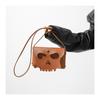 Halloween bag, niche, feminine diagonal cross small square bag, fashionable personality, skull mask, perforated shoulder bag