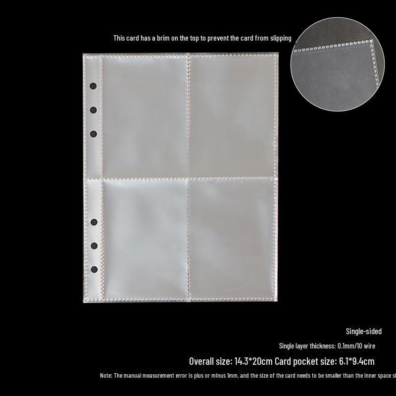 Нескользящая визитница формата А5 с 4-мя прозрачными внутренними карманами для хранения 3-дюймовых фотографий Polaroid