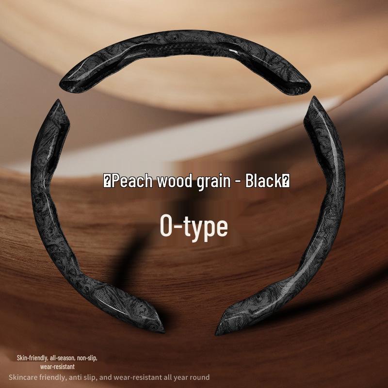 Чехол на руль Лада: Текстура дерева, Премиум-класс, Удобный, Нескользящий, Подходит для O-образной/D-образной формы, Всесезонный.