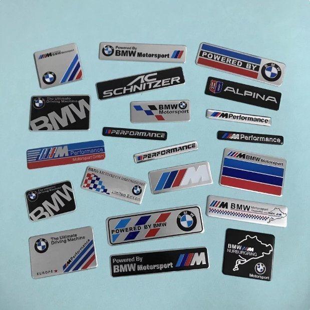 VYOJ1 New 3D Aluminum Car Styling Stickers Body Trunk Decoration For BMW M Power Performance E90 E91 E92 E93 X1 X3 X5 X6 M3 M5 F18 E63