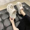 Sandals Women Summer PVC Womens Platform Garden Shoes Increase  Outdoor Sandals Beach Slippers Crystal Wedge Sandalsge3