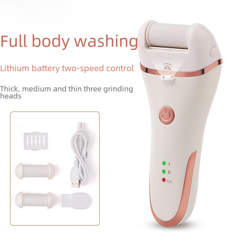 Электрическая шлифовальная машинка для ног с подсветкой для удаления омертвевшей кожи и мозолей; Инструмент для педикюра с камнем.