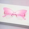 Unisex Butterfly Eyewear Frameless Sunglasses With Resin Lenses For Cycling And Stylish Outfits