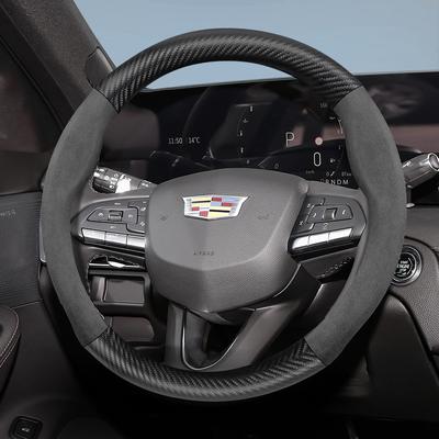 Для Замшевая карбоновая накладка на руль Подходит для ESCALADE ESV CT4 CT5 CT6 XT4 XT5 XT6 LYRIQ ATS CTS SRX XLR