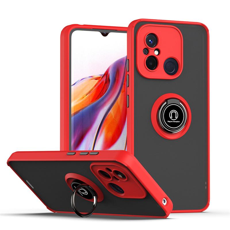 Чехол для Xiaomi Redmi 12C 4G Чехол Броня Магнитный Держатель Кольцо Подставка Чехол для Redmy 12C 12 C Redmi12C Матовый Жесткий ПК Задняя крышка
