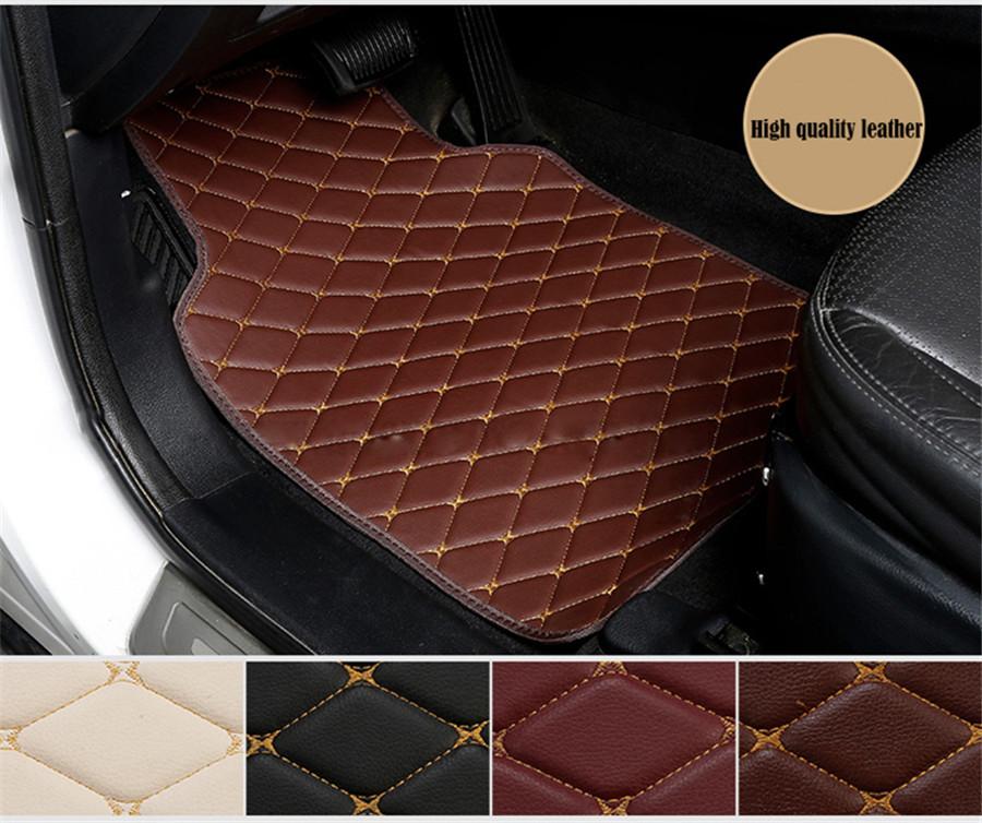 4pcs PU Leather Auto Car Floor Mats Front Rear Liner Weather Set Car Accessories