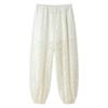 ZA 2026 French Minimalist Lace Cutout Elastic Waist Tapered Pants Womens Elegant Versatile Trousers