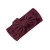 Niansheng Handmade Ribbed Bow Headband for Babies - Solid Color