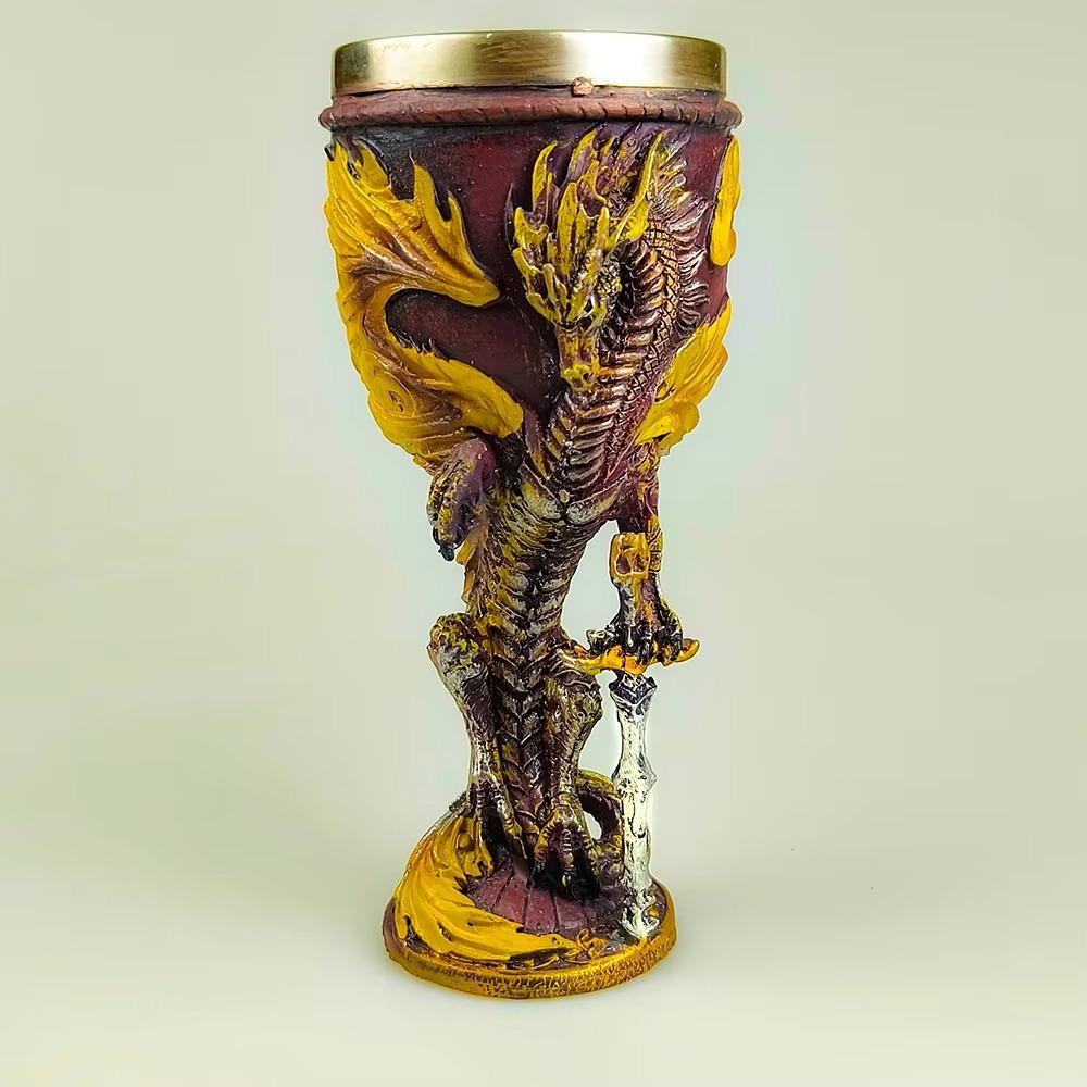 Nordic Dragon Goblet Stainless Steel Beer Mug Creative Viking Wine Cup Man