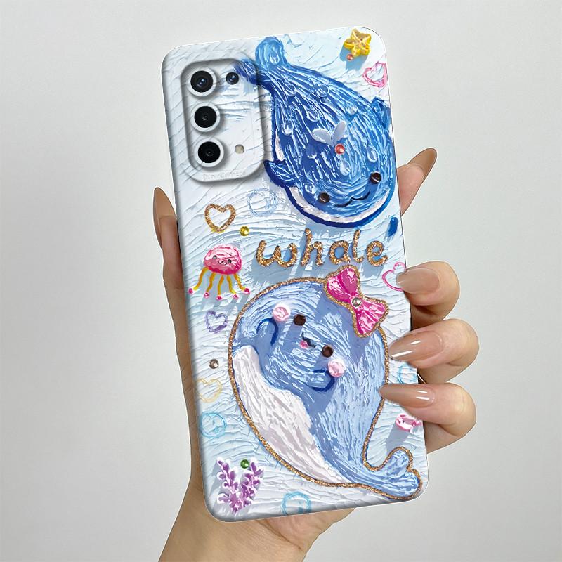 For OPPO A74 5G A54 5G Case A93 5G Capa Silicone Soft Phone Funda CPH2197 CPH2195 CPH2263 Painted Printed Protective Back Cover