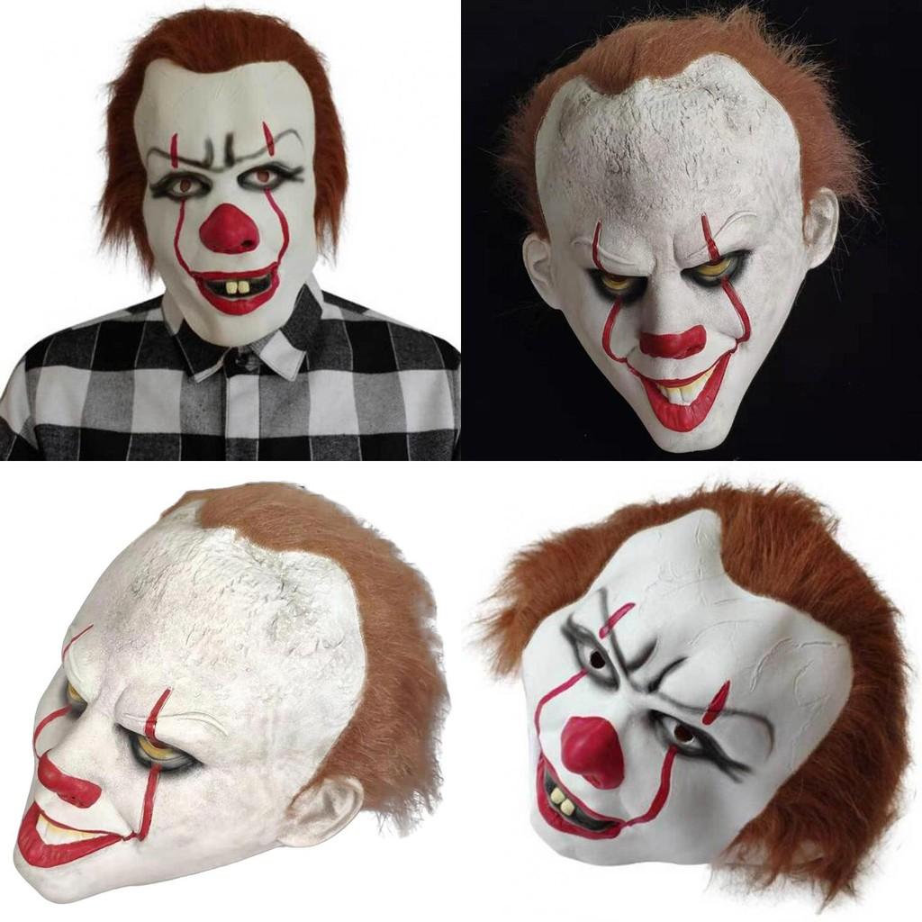 Маска на голову клоуна-убийцы из латекса, реквизит для мероприятий на Рождество и Хэллоуин