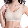 Women's Seamless Push Up Sports Bra, Wire Free, Solid Pattern