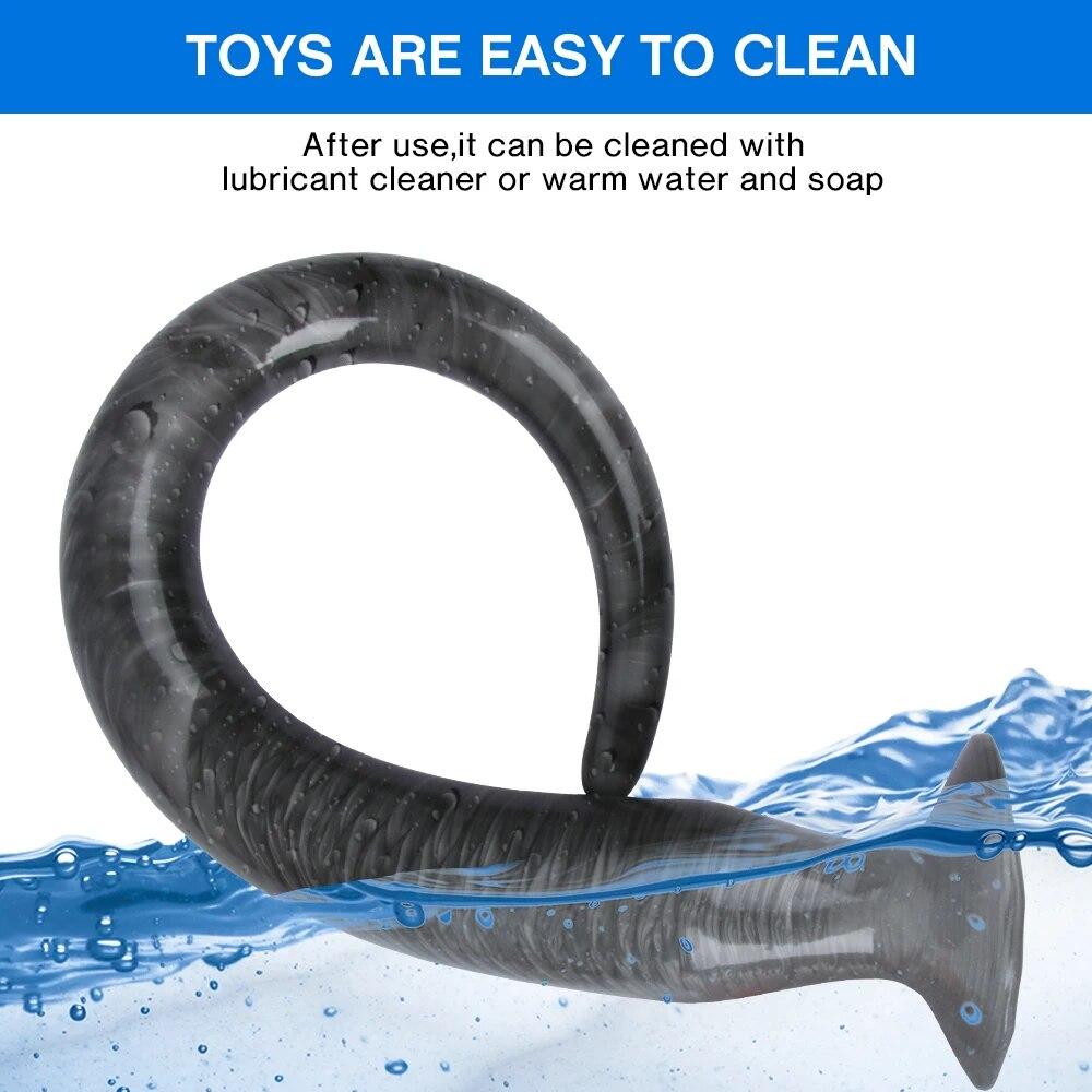 Обновленный супер длинный анальный фаллоимитатор, мягкий огромный анальная пробка, хвост, эротические секс-игрушки для взрослых для женщин и мужчин, расширитель ануса, большая анальная пробка, секс-игрушка