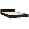 Bed Frame without Mattress Black 120 x 200 cm Fabric