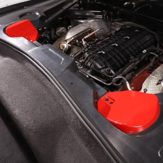 For Corvette C8 ABS Red Engine Bay Shock protection Panel Cover Trim
