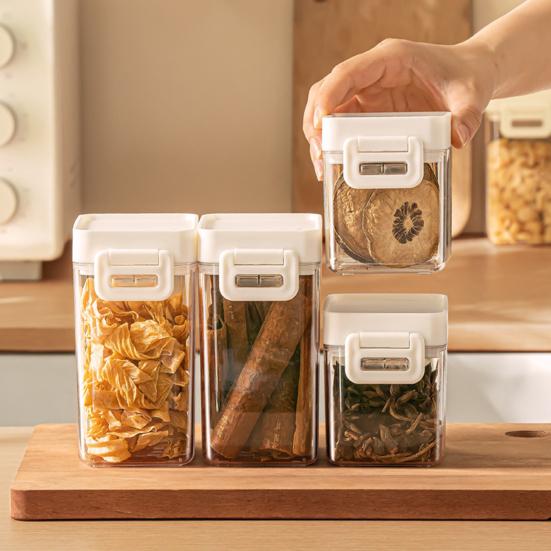 Герметичная банка, пищевой класс, штабелируемый дизайн, кухонный контейнер для хранения, утолщенный влагонепроницаемый контейнер для хранения муки, сахара, специй