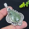 Prehnite Gemstone Handmade 925 Sterling Silver Gift Jewelry Pendant 2.60" Y1B50
