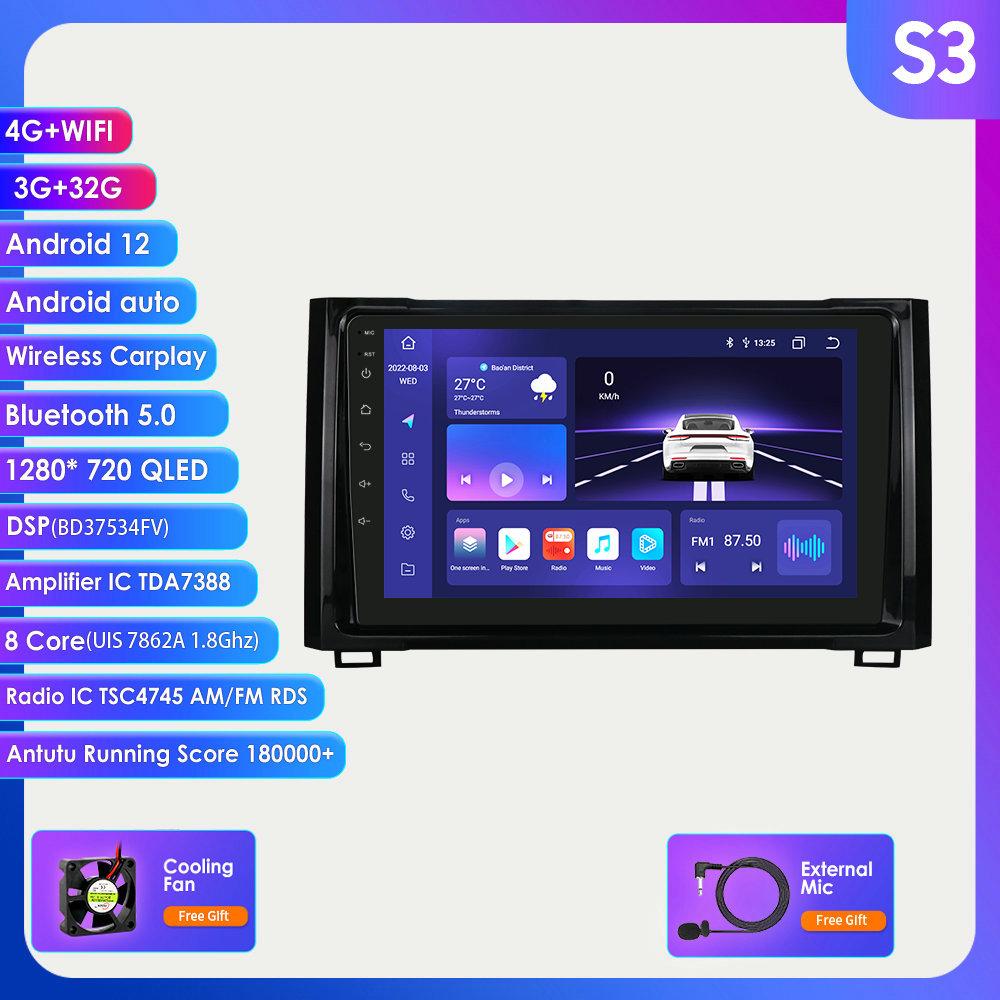Hizpo Android 12 Авторадио для Toyota Tundra XK50 2014-2021 Автомобильное радио Мультимедийный видеоплеер Навигация Стерео GPS Carplay 4G RDS BT Bluetooth RDS FM