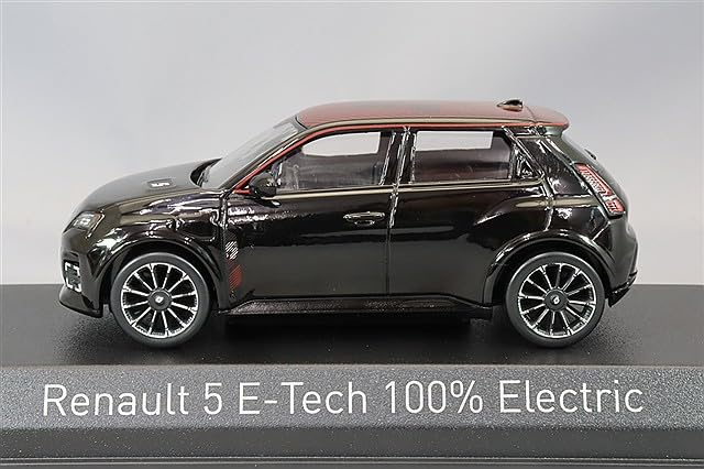 Norev Scale Renault 5 Electric 2025 Diamond Decoration 1/43 E-Tech 100% Black/Red