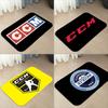 Мягкий Нескользящий Флокированный Логотип CCM Хоккейного Цвета Силуэт Спортсмена Коврик для Учебы Офиса Тонкий Декоративный Ковер Домашний Декор