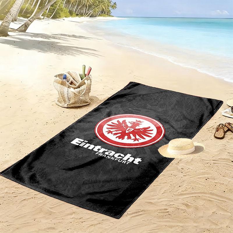 Пляжное полотенце Eintracht Frankfurt, Большое, Мягкое, Быстросохнущее, для Пляжа, Кемпинга, Плавания