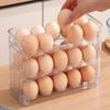 Egg Storage Box for Refrigerator Door - Flip-Top Fresh-Keeping Organizer.