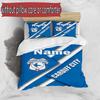3pcs Duvet Cover Set (1*Duvet Cover + 2*Pillowcase, Without Core), Custom Name Cardiff City FC Pattern Bedding Set, Home Bedroom Decor Gift