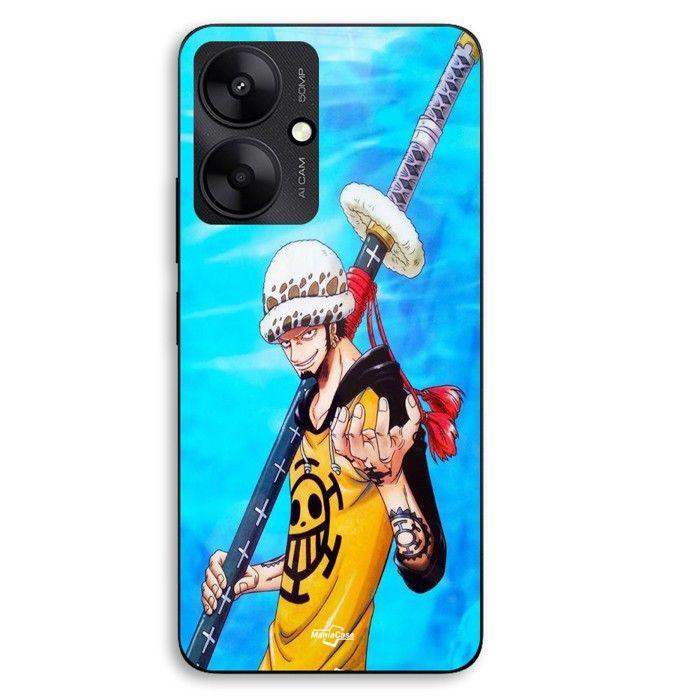 Coque téléphone - MANIACASE - Xiaomi Redmi 13C 5G - Silicone TPU - One Piece (Trafalgar D. Water Law) - Noir