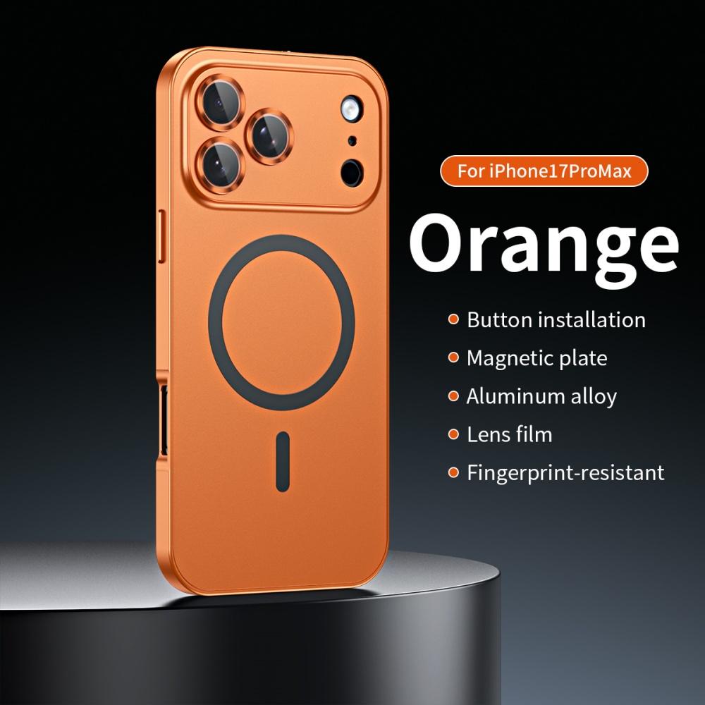 Оригинальная алюминиевая металлическая рамка для чехла Magsafe для iPhone Air 16 17 Pro Max Магнитная зарядка Ударопрочный ПК-чехол для iPhone 17 16