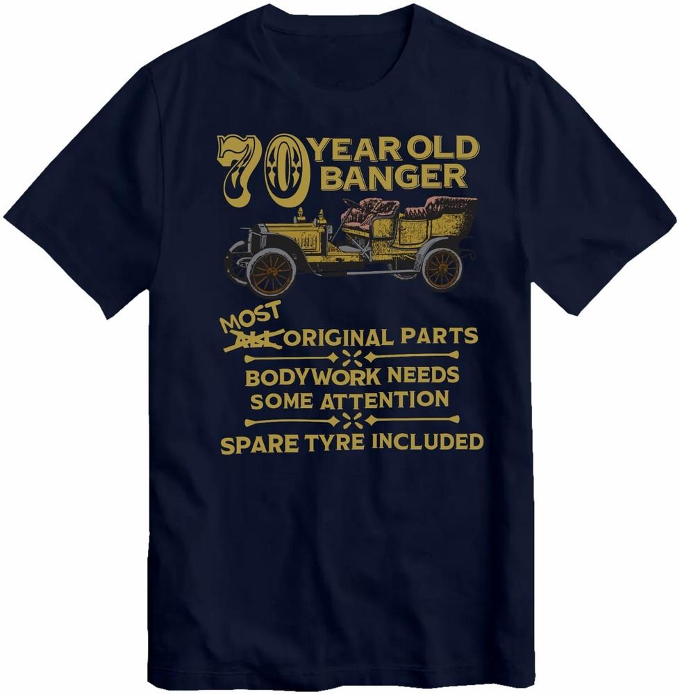 70th Birthday Tshirt Gift Old Banger 70 Years Old Born Vintage Car 1954 Top New