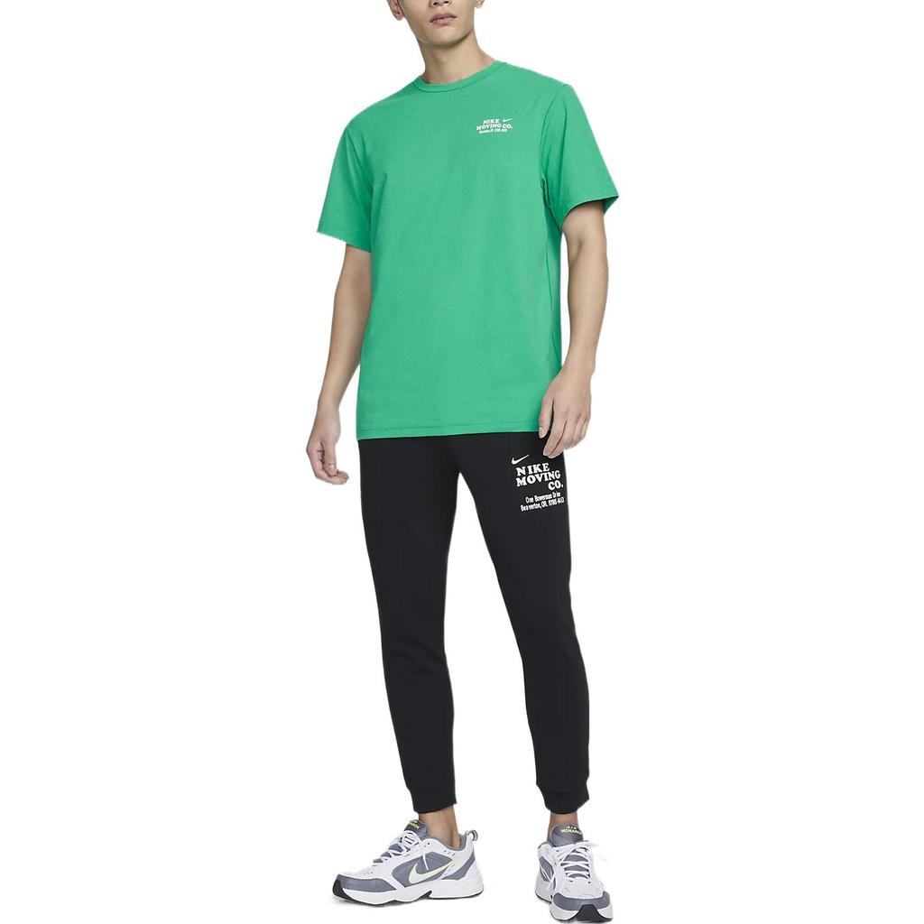 Nike T Shirts Men's Green Crew Neck Moderate Straight Fit DX0907-324