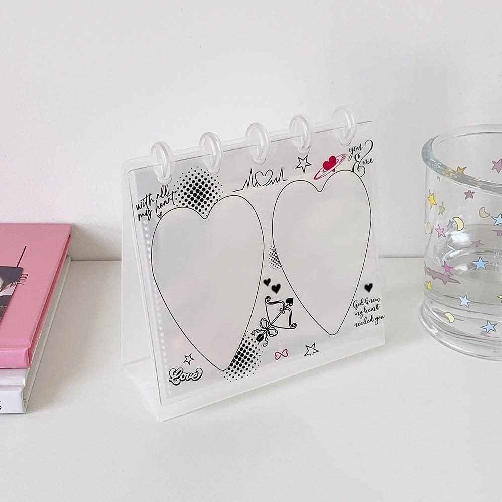 Transparent Flip Up Photocard Holder Cat Dog Photo Album Durable Card Display Rack Birthday Gift