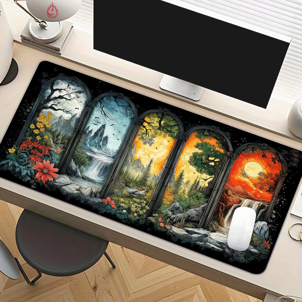 Gorgeous landscape illustration design Mouse Pad Desk Mat NonSlip office mousepad pc accessories Gaming mats tapis souris