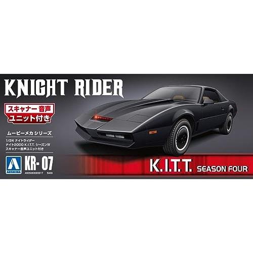Aoshima Bunka Kyozai (AOSHIMA) Movie Mecha Series KR-07 Knight Rider Knight 2000 K.I.T.T. Season IV with Scanner and Voice Unit, 1/24 Scale Plastic Mo