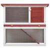 Rabbit Hutch with 1 Door Red Wood