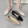 Women Fashion Slip On Loafers Breathable Stretch Ballet Shallow Flats Soft Bottom Pointed Toe Plus Size 43 Boat Shoes