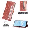 Чехол-кошелек с застежкой-молнией и блестками из кожи для iPhone, Samsung, Xiaomi, Redmi, Google, чехол-подставка с бриллиантами