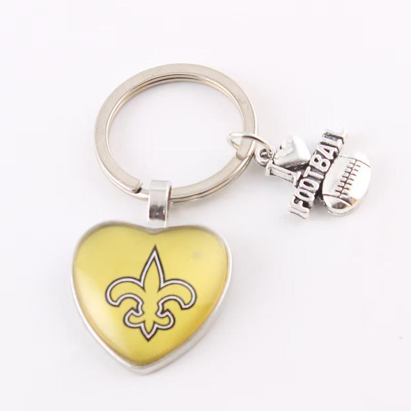NFL Gem Raiders Chiefs Bills Buccaneers Keychain - Decorative Accessory for American Football Teams