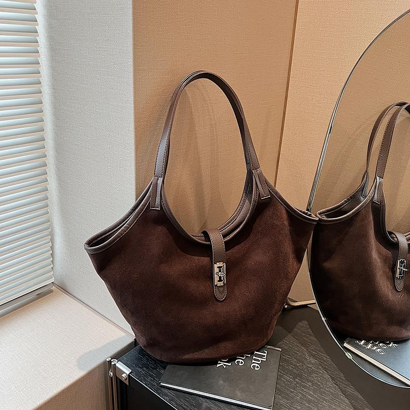 Осень-зима винтажная искусственная замша женская сумка новая большая вместимость сумки для поездок на работу женские повседневные сумки через плечо