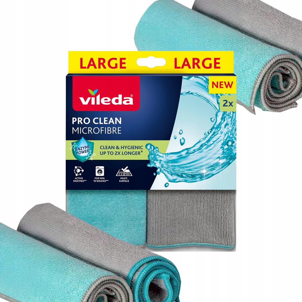 Ściereczka Z Mikrofibry Z Enzymami Vileda Pro Clean 2 Szt.