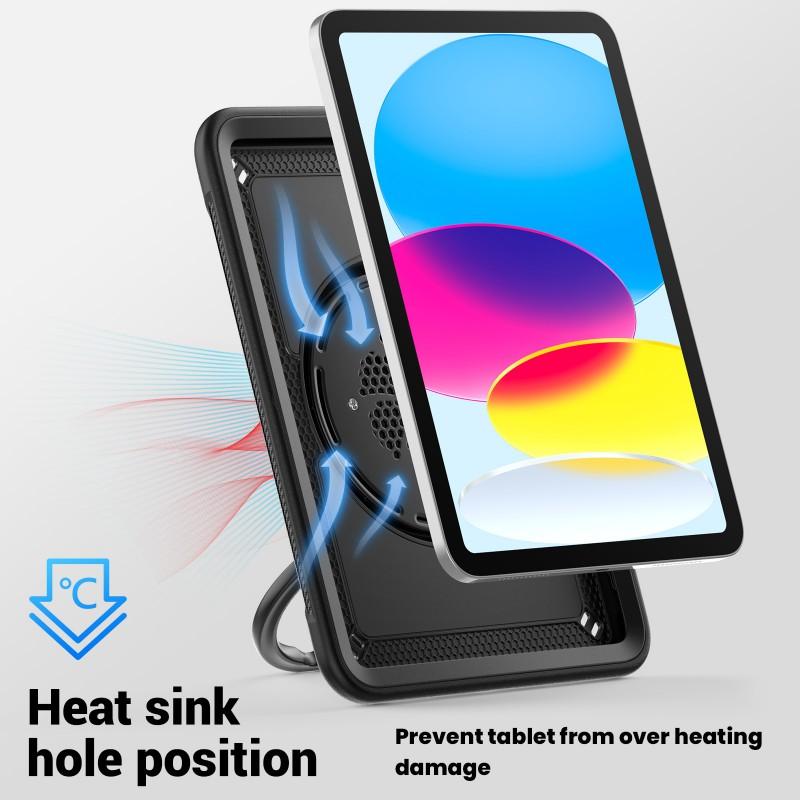 IPad 10th Gen Case 10.2 Inch Shockproof Cover Air 4/5 Rotating Stand Pro 11 Honeycomb Portable