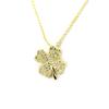 Les Trésors De Lily [L7071] - White Gold 'Clover' Gold-Plated Necklace