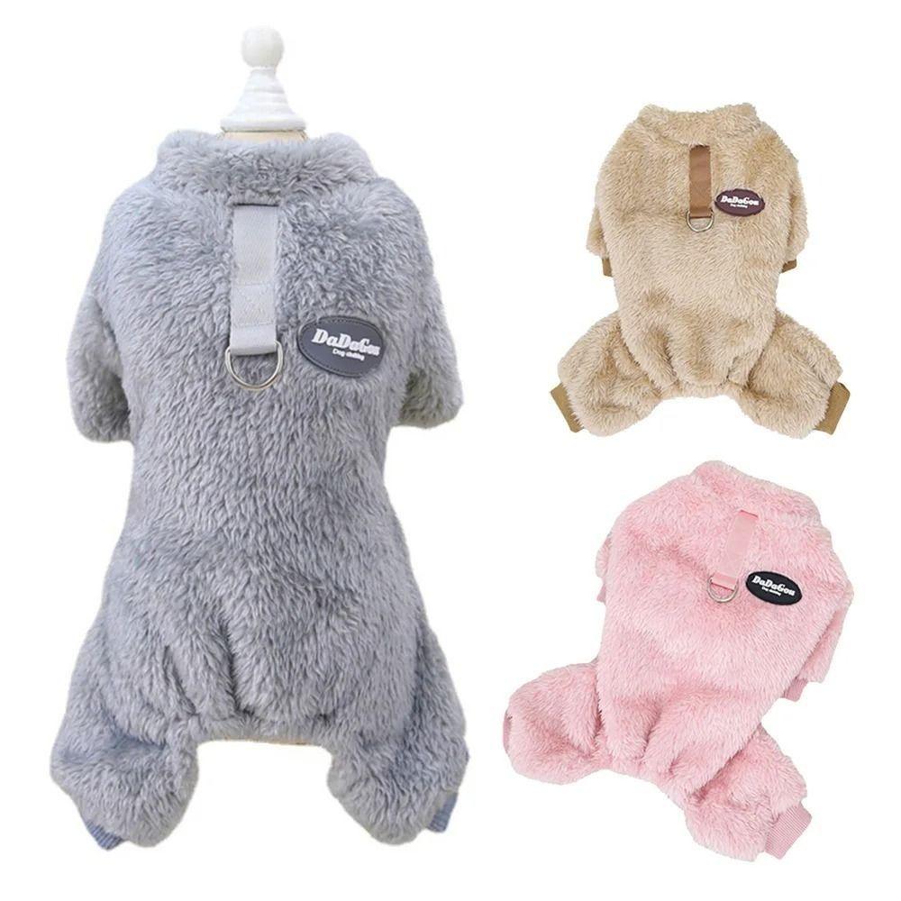 Coat Dog Jumpsuit Warm Winter Pet Costume Plush Puppy Pajamas Poodle